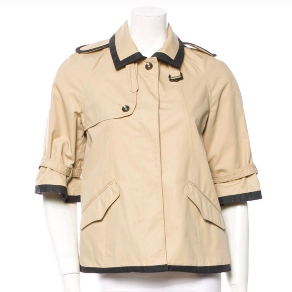 Rag Bone Short Sleeve Swing Trench Coat